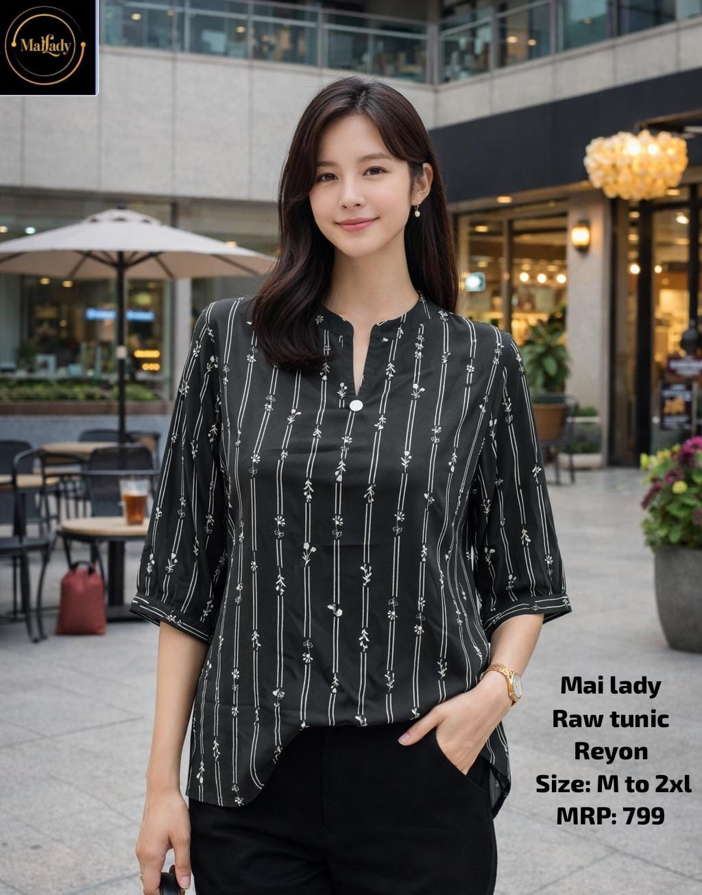 Raw tunic in Black