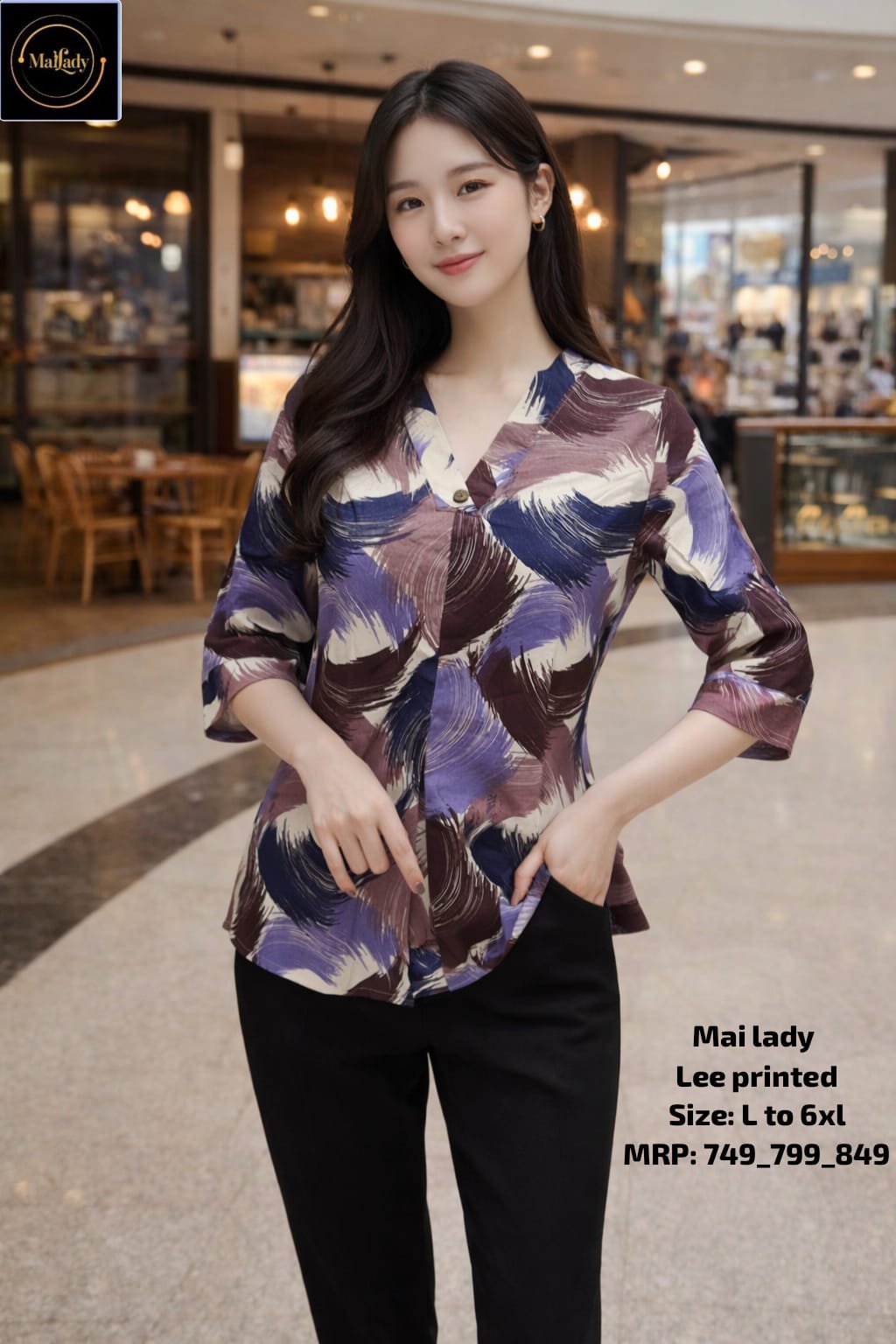 Lee print in Blue