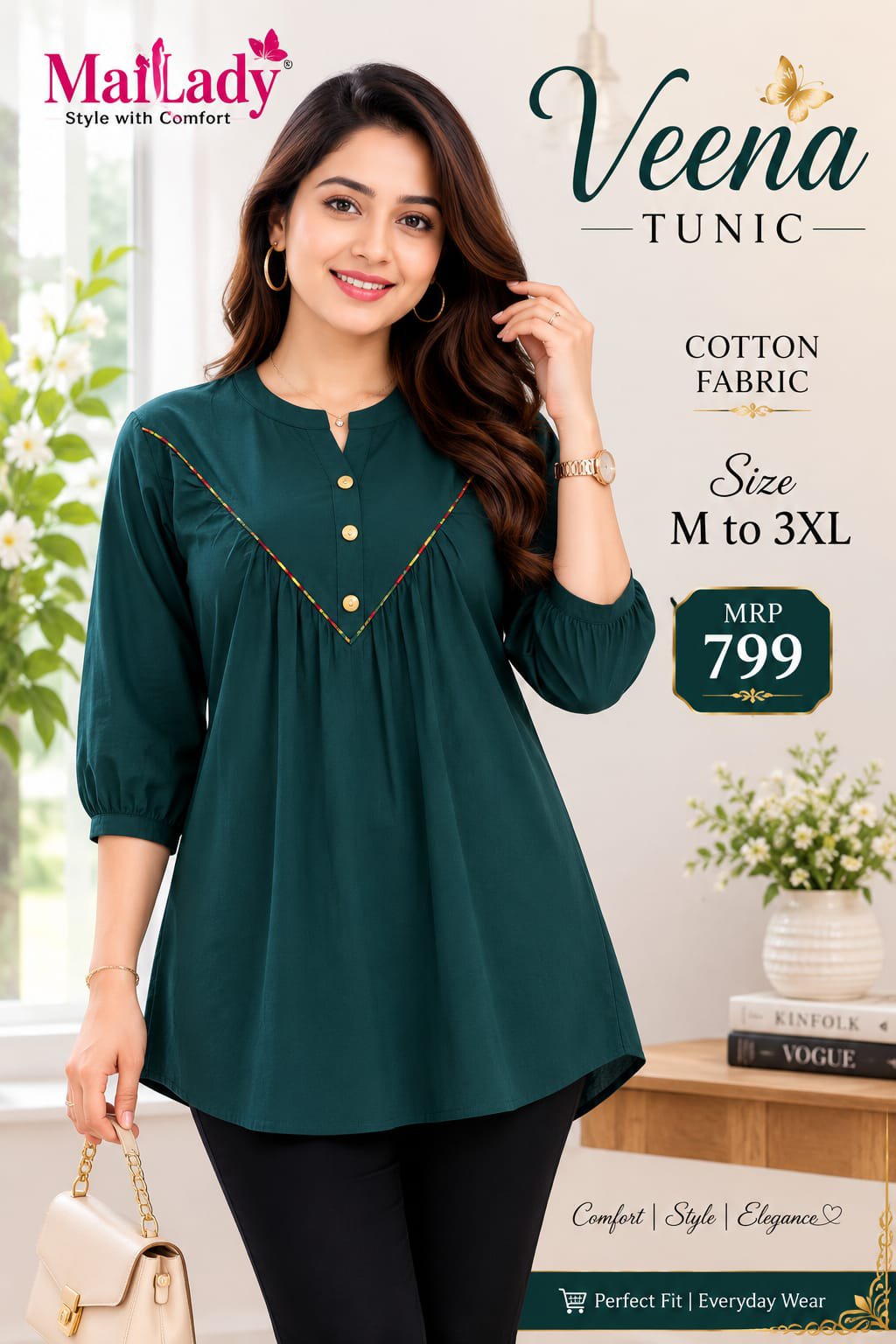 Veena tunic 2 in Rama