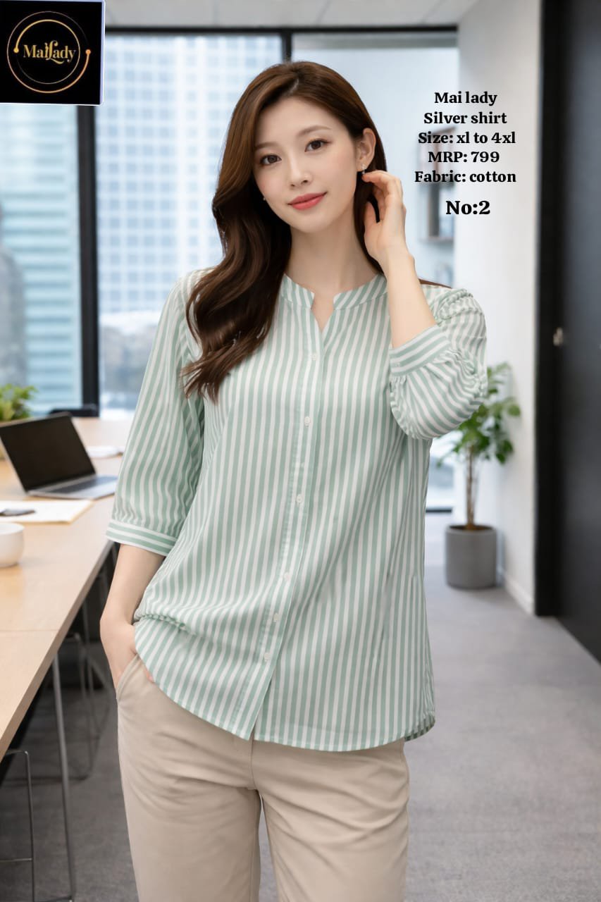 Silver shirt in White