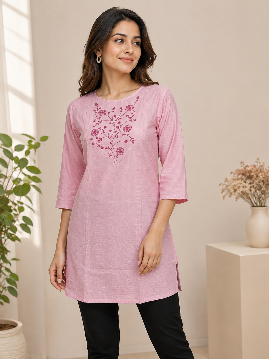 Work tunic in Pink