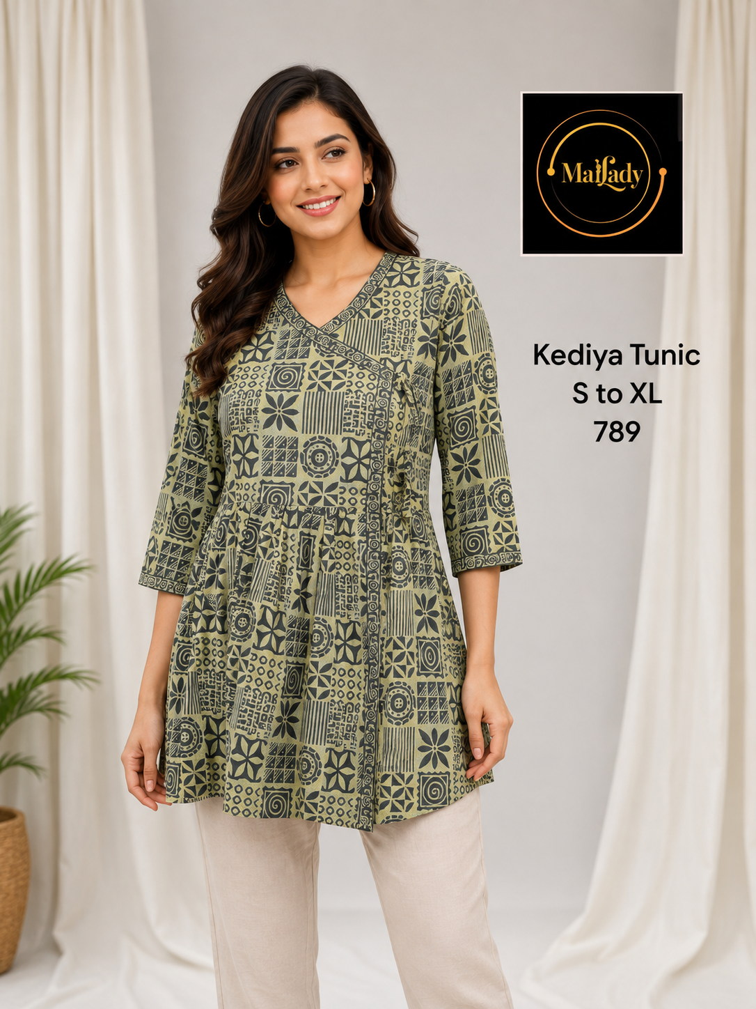 Kediya tunic in Green