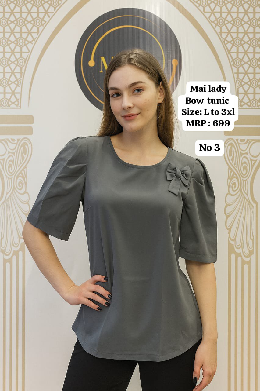 Bow tunic in Grey