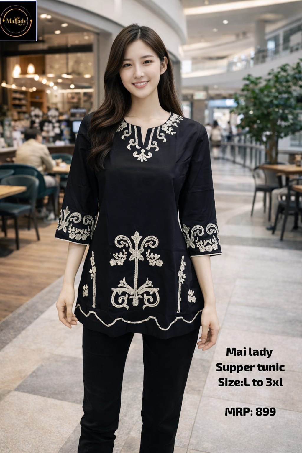 Super tunic in Black