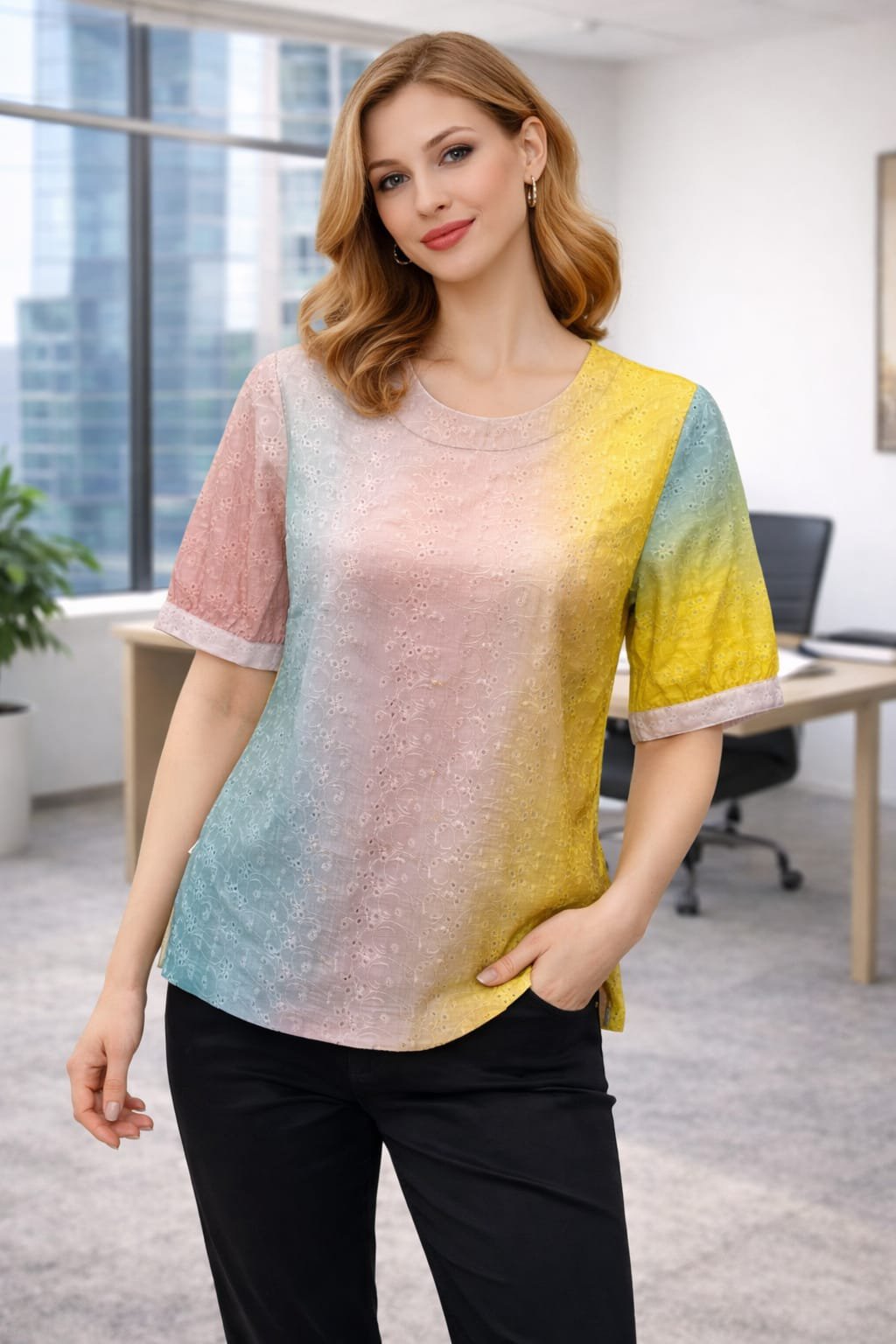 Chicken 3/4 sleeve in Pink