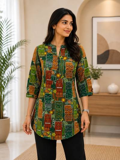 3/4 sleeve tunic