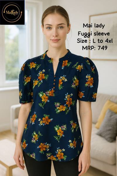 Fuggi sleeve printed tunic